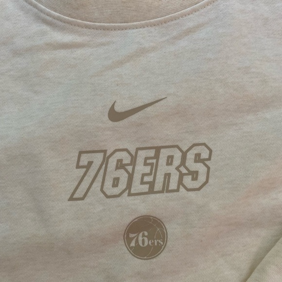 Nike NWT Men’s XXL NBA Authentics Cream Philadelphia 76ers Sweatshirt New - Picture 6 of 10